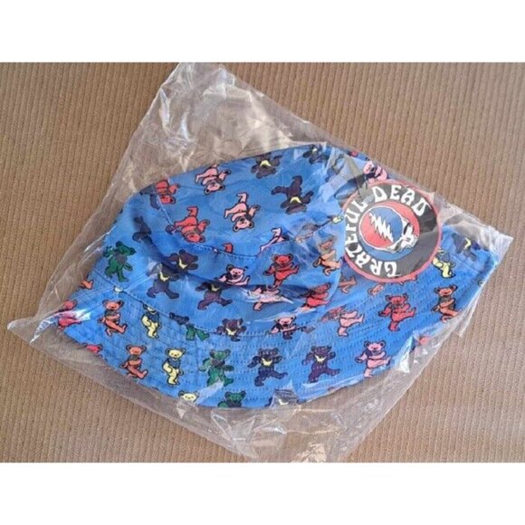 New Dancing Bears Grateful Dead Bucket Hat Adult Sun Summer Outdoor One Size NIP - Picture 2 of 3